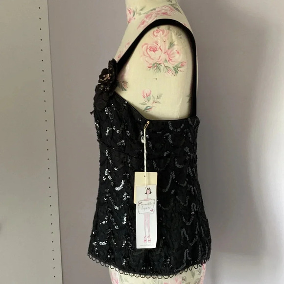 Nanette Lepore sequin blouse size 8 - Picture 5 of 11